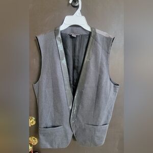 Armani Exchange Gray Vest with Black Trim, Size XL